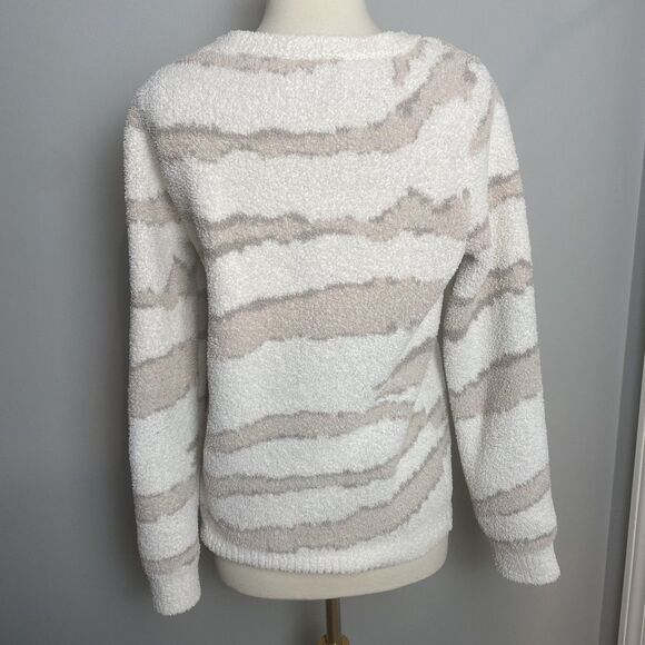 Barefoot Dreams CozyChic Striped Knit Sweater - Size XS - Picture 6 of 7